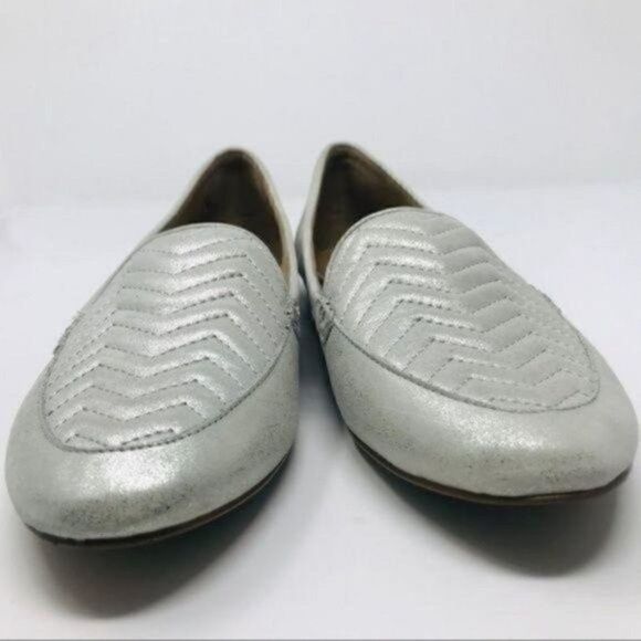 Talbots womans metallic silver suede slip on slipper 6M BoxB - Picture 6 of 7